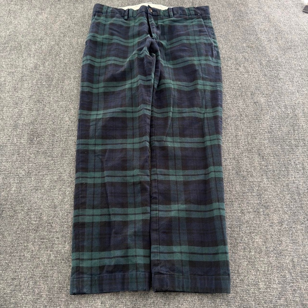 Polo Ralph Lauren Men's 32X26 Black Watch Plaid Pants Stretch Slim Fit Chino